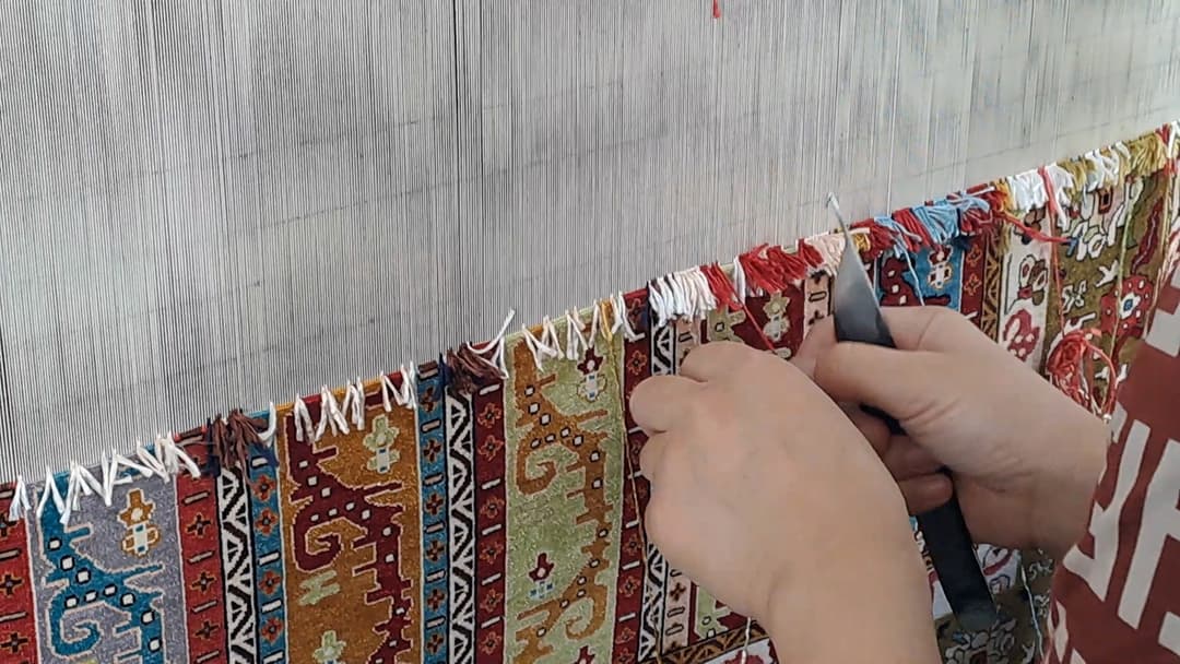 Small group of travellers in ancient streets