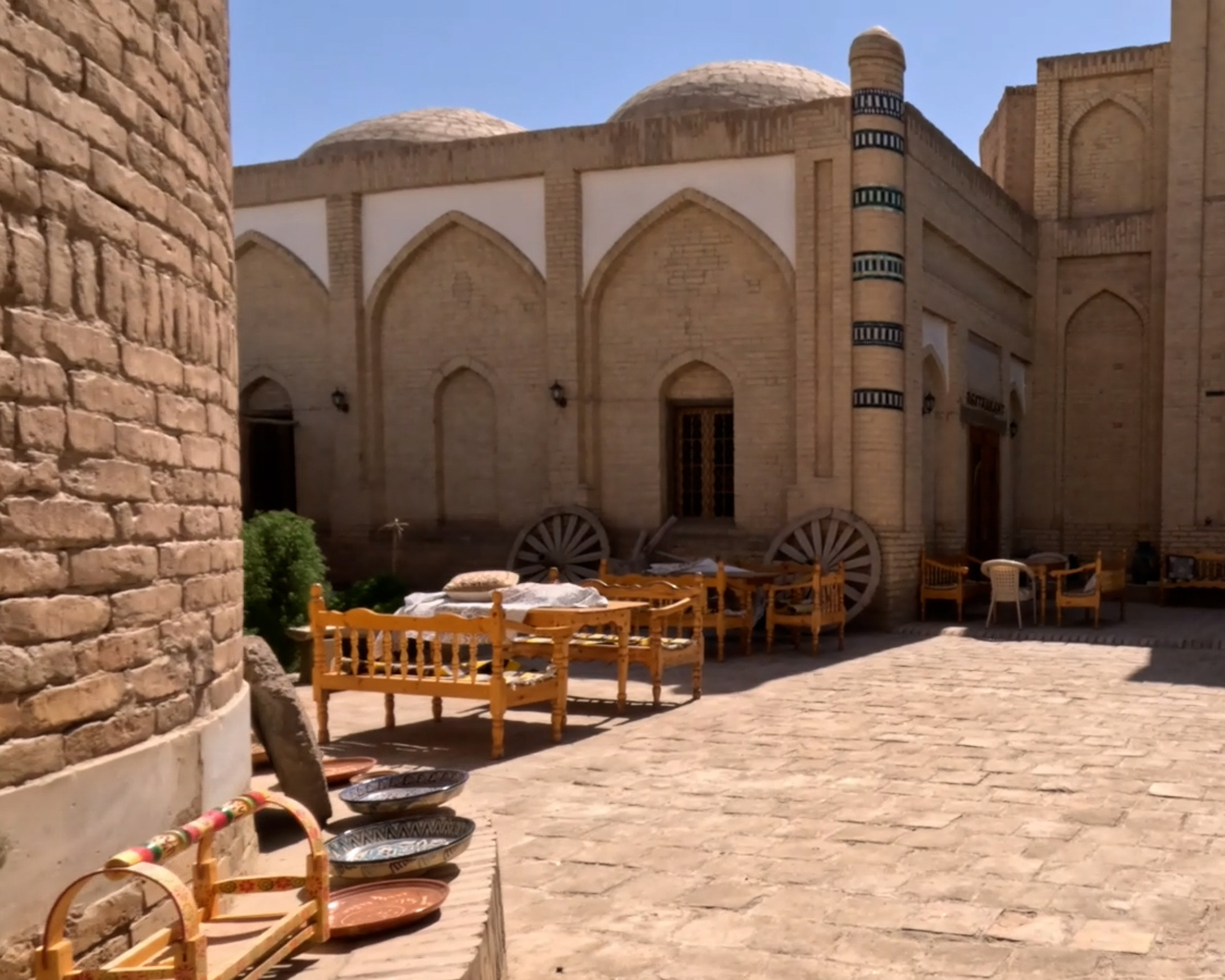Children receiving donated books in the Fergana Valley