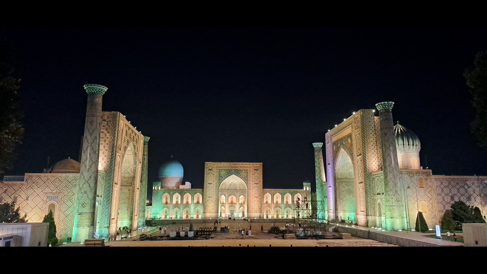 Writing at a café in Tashkent